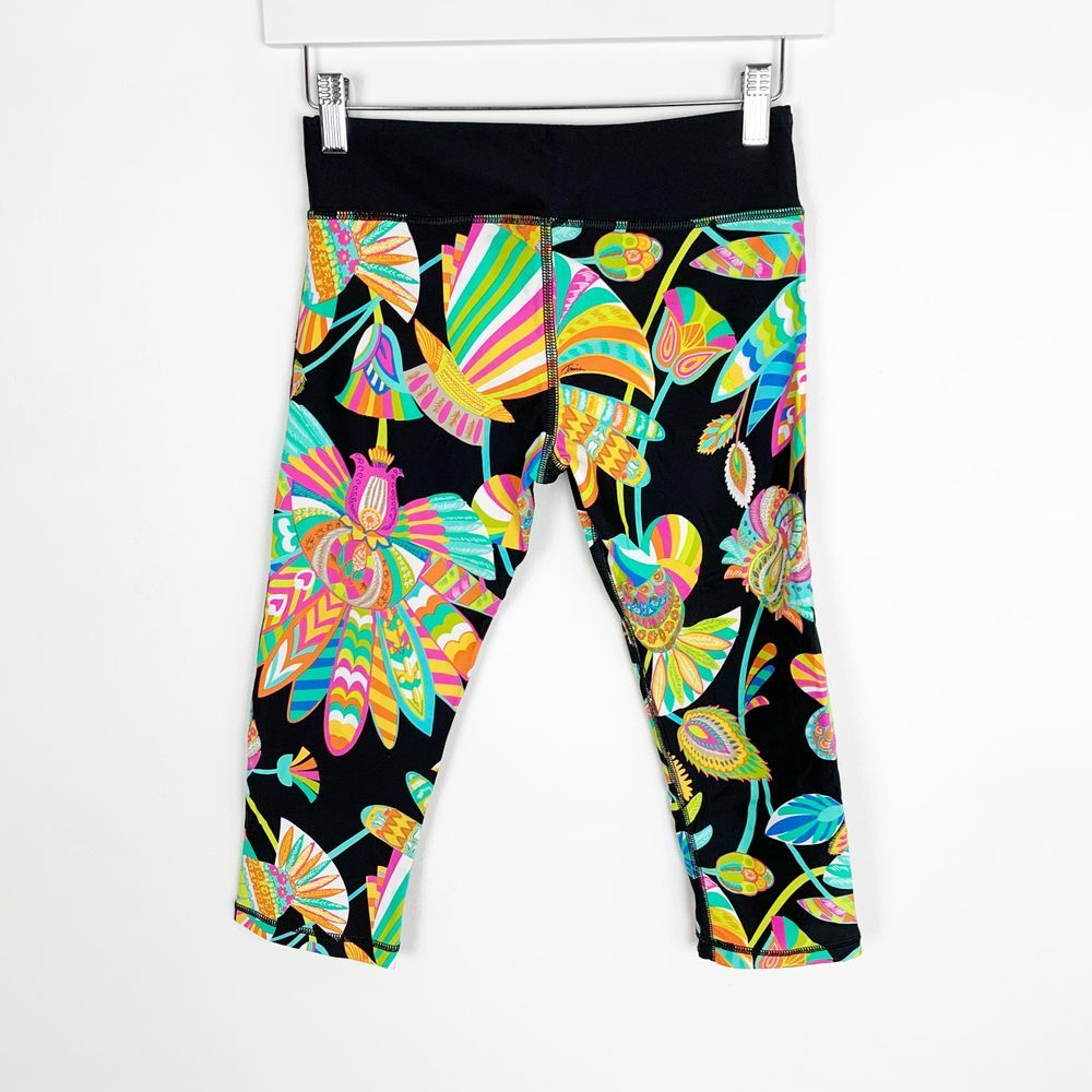 Trina Turk Tropical Print Capris Leggings Size XS - Picture 3 of 8
